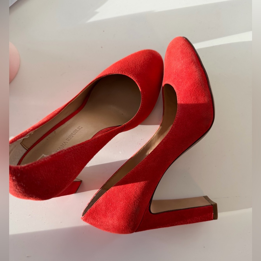 JCrew Suede Red Heels